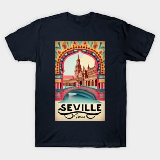 A Vintage Travel Art of Seville - Spain T-Shirt